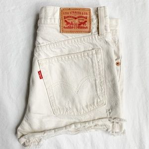 levi's 501 button fly cut off shorts